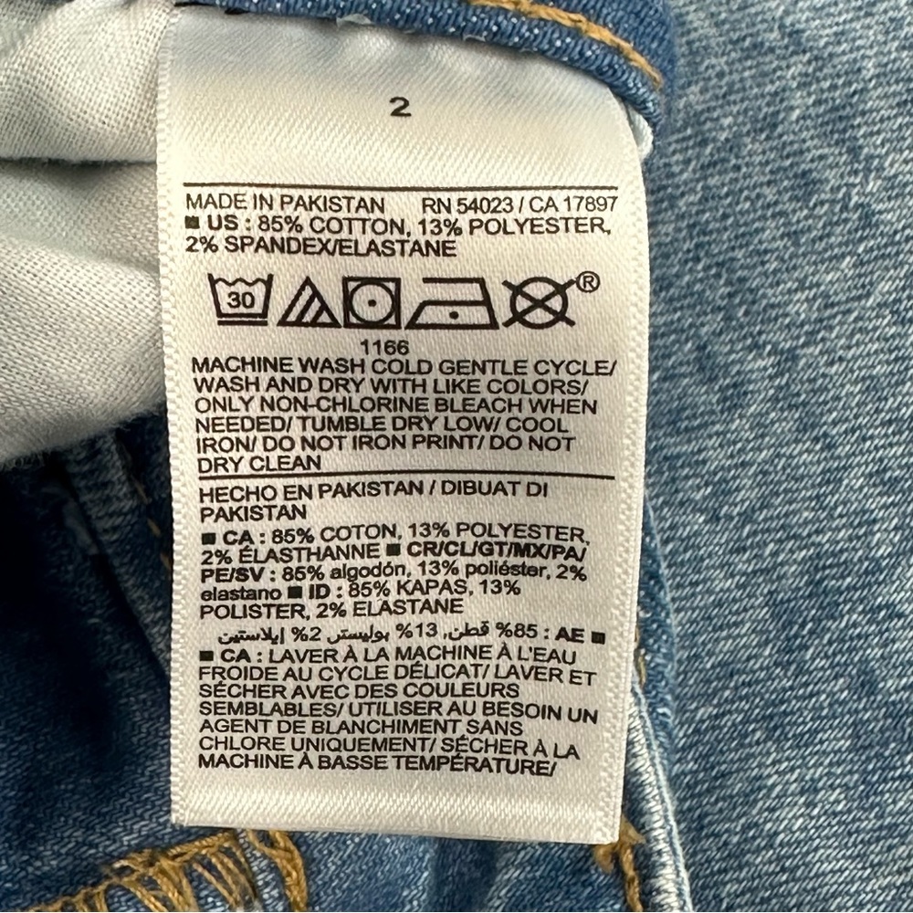 OLD NAVY Stonewash Jeans Sz 2 Extra Stretch High Rise O.G. Straight Butt… - Picture 5 of 16